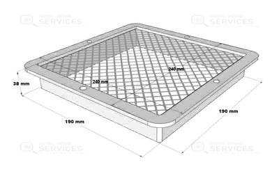 Rejilla blanca 240 x 240 mm