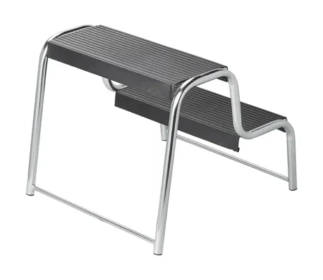 Double-Step Stool with Steel Frame - Ideal for Caravans and Domestic Use