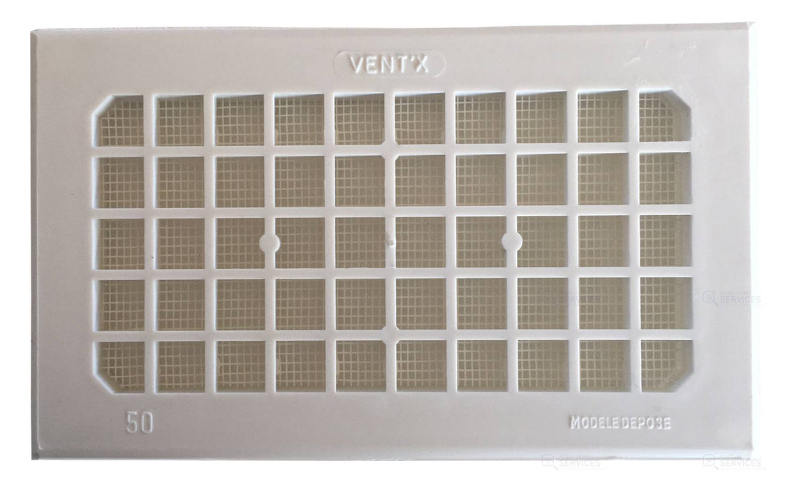 Grille rectangulaire blanche 143 x 83 mm