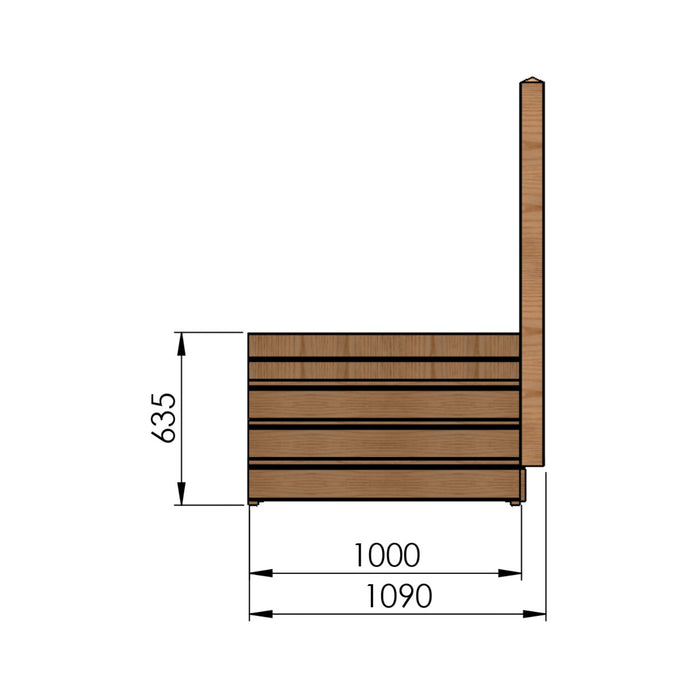 Escalier double 3 marches avec garde-corps