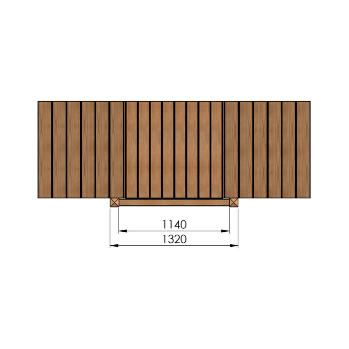 Escalier double 3 marches avec garde-corps