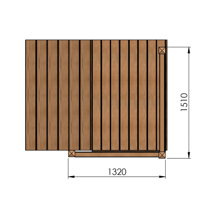 Corner staircase 4 steps with handrail