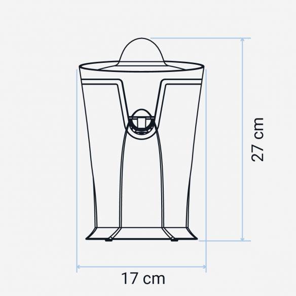 Espremedor de vidro com potência de 40 W e design elegante