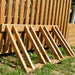Parking de bicicletas de madera VTEC instalado en exterior con estructura modular y diseño ecológico