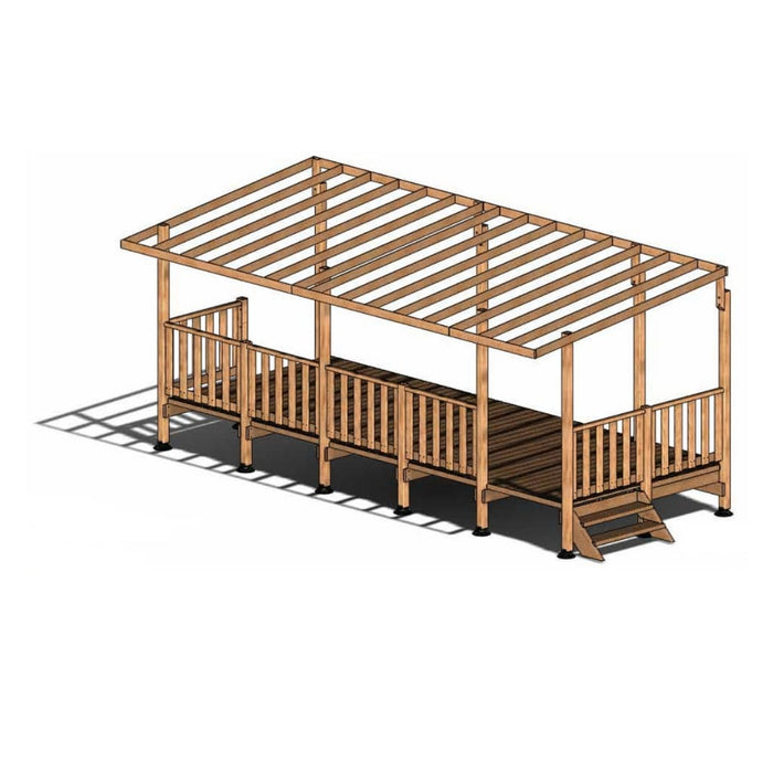 Terraza cubierta para mobil home o bungalow